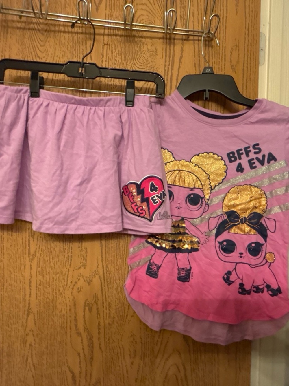 L.O.L. Surprise! Pink Purple 'BFFs 4 EVA' Sequin Graphic Pajama Set